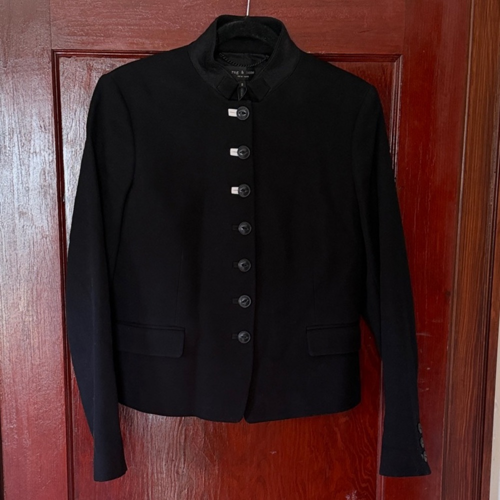 Rag & Bone Black Women's Blazer with Button Detail